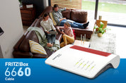 AVM FRITZ!Box 6660 Cable (DOCSIS-3.1-Kabelmodem, 2x2 WLAN AX (Wi-Fi 6) mit 2.400 MBit/s (5 GHz) und 600 MBit/s (2,4 GHz), 1 x 2,5 Gigabit-LAN-Port)