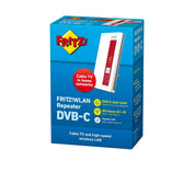 AVM FRITZ!WLAN Repeater DVB-C (Dual-Tuner für Kabel-TV (DVB-C), WLAN AC + N bis zu 1.300 MBit/s (5 GHz) + 450MBit/s (2,4 GHz)), weiß, deutschsprachige Version
