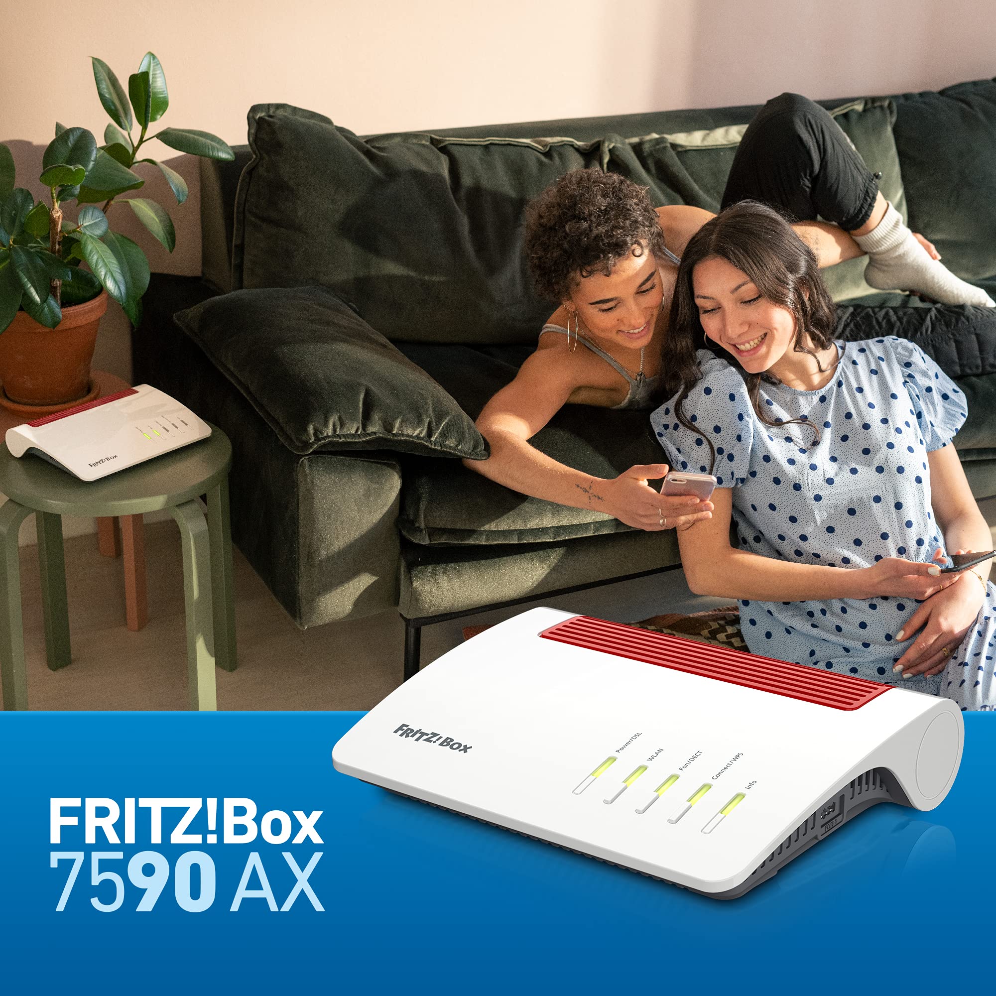 s, VDSL 300, Mesh, DECT, DE-Version) (Generalüberholt), Weiß